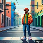 Home 22 픽셀아트 도트 크기 설정 방법 - A vibrant pixel art scene depicting a retro-style mobile game character in a 32x32 pixel resolution....
