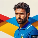 Home 21 포스터용 디지털아트 제작 - A vibrant digital poster design featuring a bold, saturated color palette of electric blue, bright r...